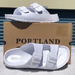 Eva Footbed Sandals Strappy Buckle Double Strap Size: 7M . Portland New in Box